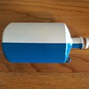 SIGG blue & white metal bottle with cork top