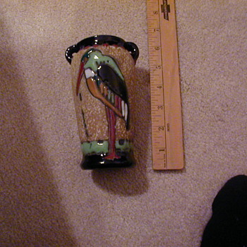 Help Identifying This Vase (with stork) - Art Pottery
