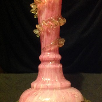 Czech? Pink vase - Art Glass