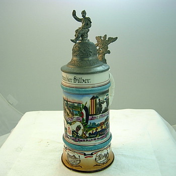Imperial German Reservist's stein of Grenadier Silber, 110th Baden Grenadiers