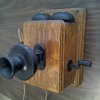Antique wood wall phone