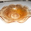 Jeannette Glass Iris and Herringbone ruffled 9-1/2 serving bowl