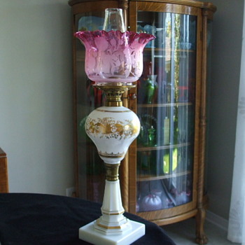 Finally found a proper Cranberry shade for my 1870's lamp - Lamps