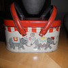 Oval metal lunch box