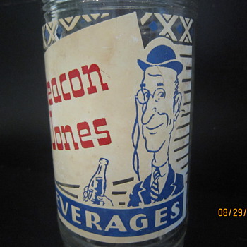 Deacon Jones Beverages 10 Oz. ACL Soda Pop Bottle Plas Bottling Co. Saginaw, MI 