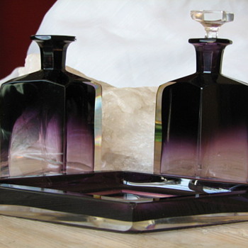 Amethyst to Clear Mystery Bottles and Tray - Bottles