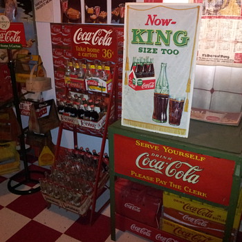 1958 Cardboard display Sign - Coca-Cola