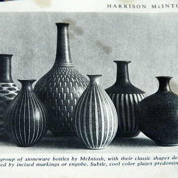 Magazine photo of beautiful McIntosh Pottery