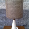 Mid Century Danish Modern Style Teak and Ceramic Lamp