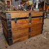 antique flat top trunk refinished