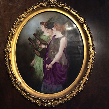 Victorian Oval Painting on Porcelain - Victorian Era