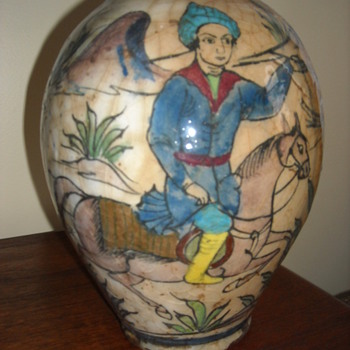 Persian Vase (low fired)  Any guesses on where and when it was made? - Asian