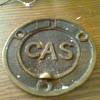 brass gas sign/lid not sure