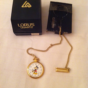 lorus quartz mickey mouse pocket watch