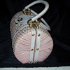 pink straw bag