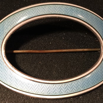 Sterling Guilloche Brooch - Fine Jewelry