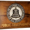 New England Telephone & Telegraph Company Public Telephones Wooden Sign