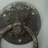 Antique brass knocker/pull made in england