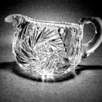 Signed Tuthill creamer ab cut glass - Glassware