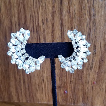Vintage Warner clip on earrings - Costume Jewelry