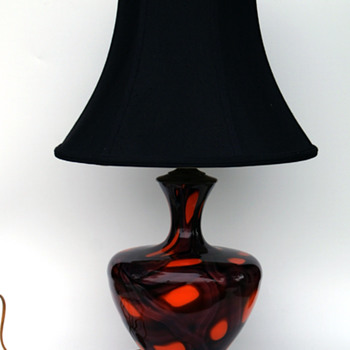 Kralik Webbed vase Art Deco Lamp - Art Glass