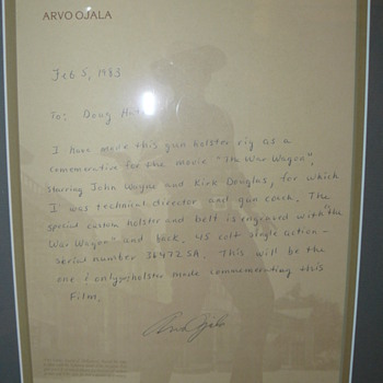 The War Wagon Commemorative holster and gun from Avro Ojala - Movies