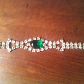 Emerald Rhinestone Bracelet