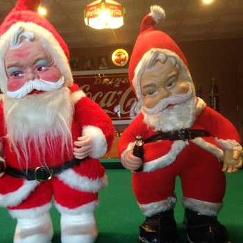 1950's Rushton Coca Cola Santa's - Coca-Cola