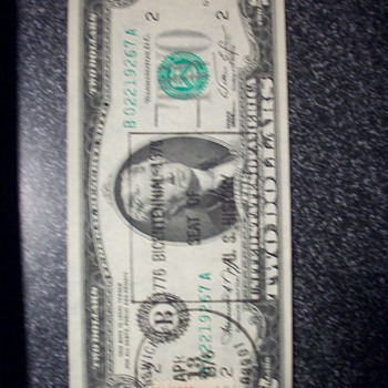1976 $2 Bill - US Paper Money