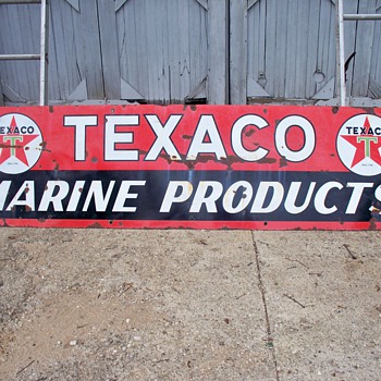large Texaco gas station sign 25"by8ft
