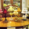 my fenton hobnail lamp collection