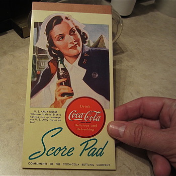 Coca Cola 1940s Scorecard NOS