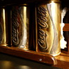 Golden coke cans