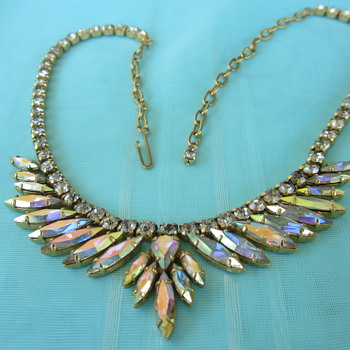 Silver back necklace
