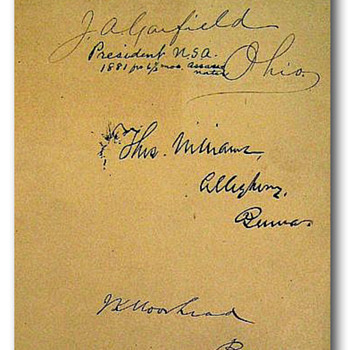 Original signature of James A. Garfield, the 20th President of the United States - Books