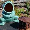 very large wide-mouthed frog - heavily glazed