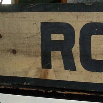 1/2 of a Rail Rood crossing sign