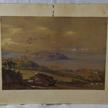Western Painting Signed J. CAW 1861