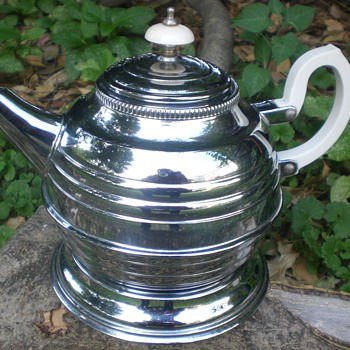 Art Deco Denglagh TeaPot  and stand -  Best Chromium plate on solid copper - Kitchen