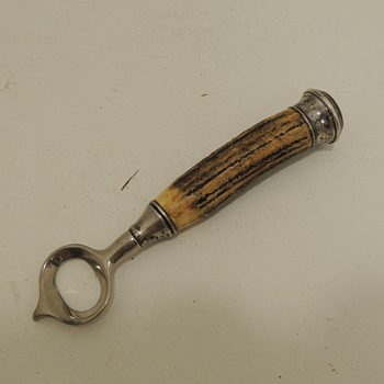 John Hasselbring Sterling and Horn Bottle Opener - Kitchen