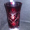 RUBY RED BOHEMIAN ART GLASS VASE OR SHOT GLASS!!