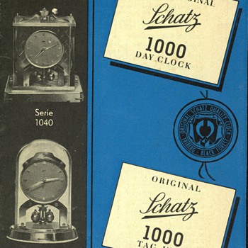 Schatz 1000 Day Clock Instructions - Clocks