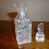 Glass scent bottle, date unknown.