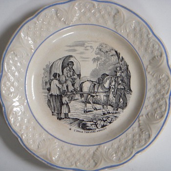 2 Antique Hautin & Boulenger 'Uncle Tom' Plates~Choisy~Age?, Beautiful&Interesting