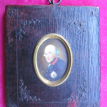 Portrait miniature on ivory of Frederick the Great  - Victorian Era