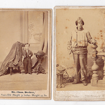Letter to return uniform 1867, 2 cabnite cards front/back - Photographs