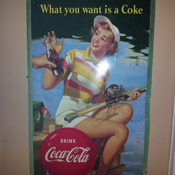 Coca Coca Large Cardboard Sign
