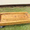 Big Huge Wood Craved out. ?Dough Bowl Trench Table Rustic 