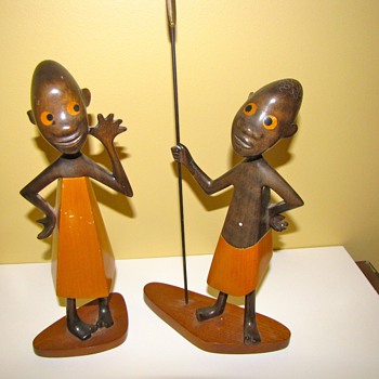 Pair of Rare Art Deco Hagenauer African Children - Art Deco