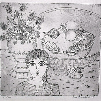 Black & white print on watercolor paper - Posters and Prints